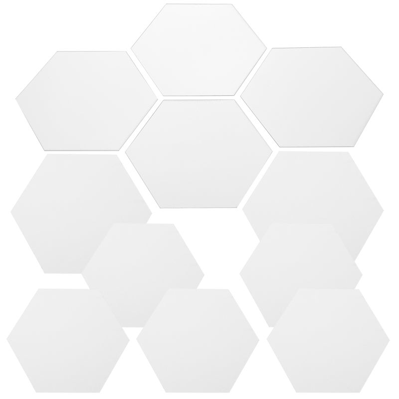 pcs Hexagon Mirror Tiles Mirrors Sticker Wall for Living Room Bedroom - Image 2
