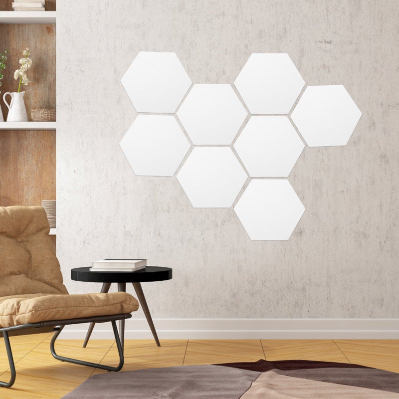 pcs Hexagon Mirror Tiles Mirrors Sticker Wall for Living Room Bedroom - Image 4