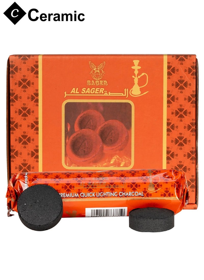 CERAMIC - Al Sager Charcoal Quick Ignite and Long Lasting 100 Pieces 3 Boxes Combo Pack - Image 1