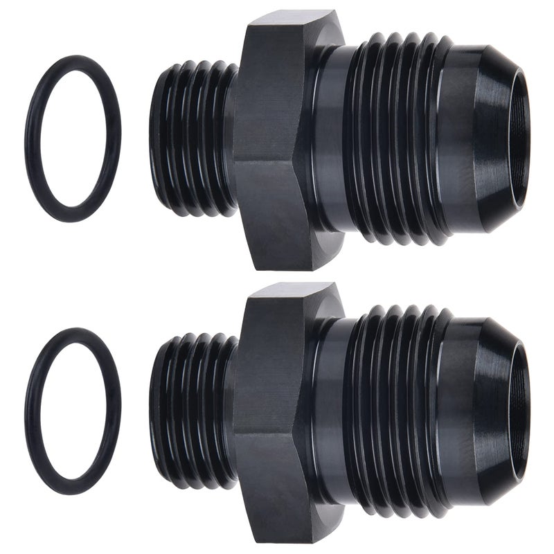 EVIL ENERGY 8AN Flare to AN6 ORB Male ORing Fitting Adapter 2PCS - Image 3