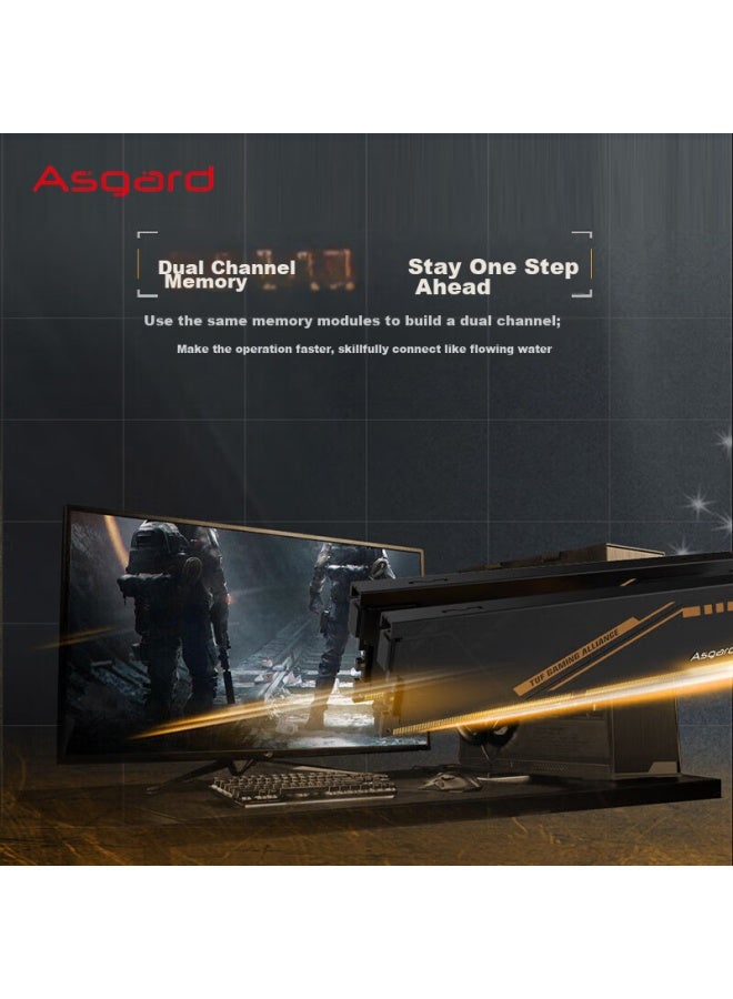 Asgard 32gb Kit Ddr4 3200 Desktop Memory Module Jinlunjia-black Orange Armor Tuf Co-branded Edition Compatible With Black Myth： Wukong - Image 2