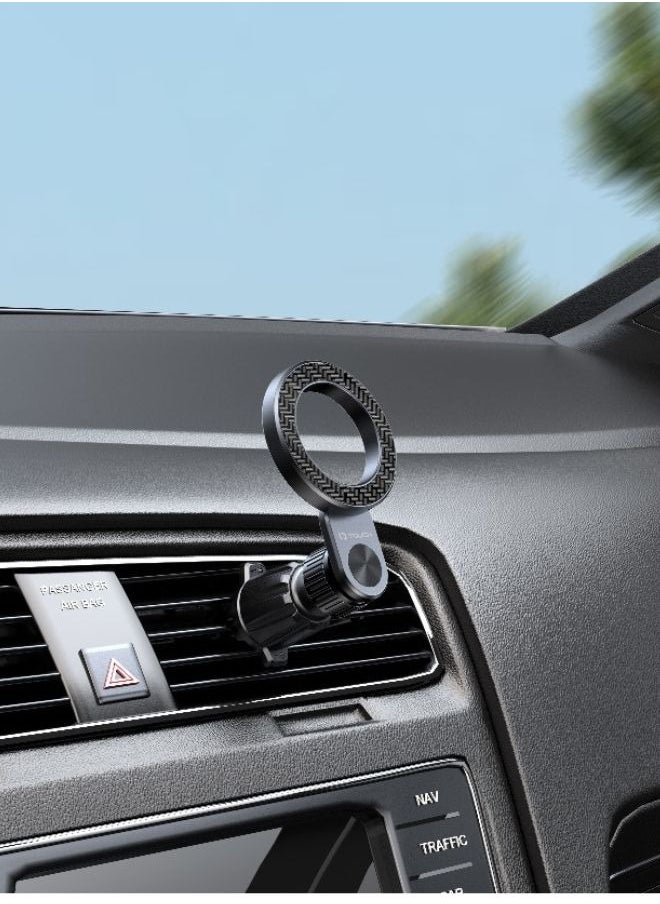 IQ TOUCH IQ TOUCH 360° MagSafe Car Mount, 360° Flexible Rotation Air Vent Magnetic Phone Holder, High Grade N52H Magnets, Hands Free Phone Mount, Compatibale all 15, 14, 13, 12 Series, Black  - Image 3