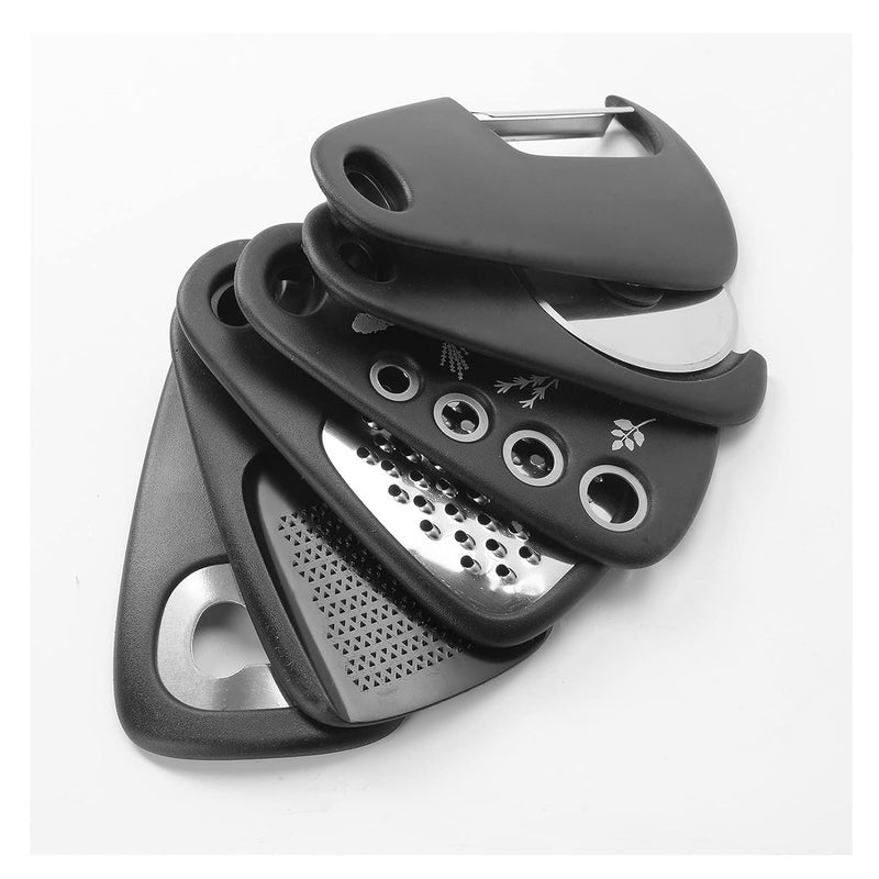Meneflix KitchenUnique Gadgets Set 6 Pieces Space Saving Cooking Tools Cheese Grater Bottle Opener FruitVegetable Peeler Pizza Cutter GarlicGinger Grinder Herb Stripper - Image 2