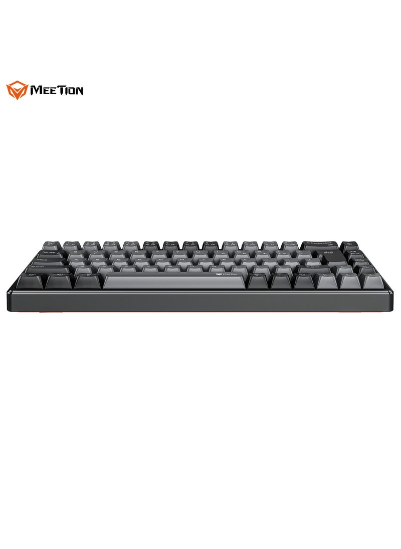 Meetion 65% Triple-Mode Wireless RGB Mechanical Keyboard MK12 65% Layout Full Key Hot-Swap Tri-Mode Connection (Black)