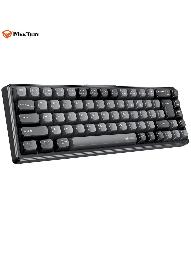 Meetion 65% Triple-Mode Wireless RGB Mechanical Keyboard MK12 65% Layout Full Key Hot-Swap Tri-Mode Connection (Black) - Image 4