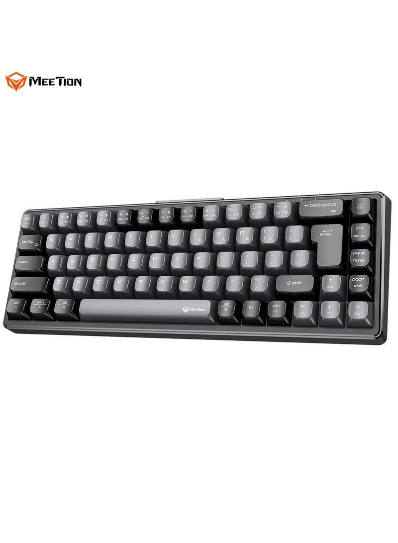 Meetion 65% Triple-Mode Wireless RGB Mechanical Keyboard MK12 65% Layout Full Key Hot-Swap Tri-Mode Connection (Black) - Image 2