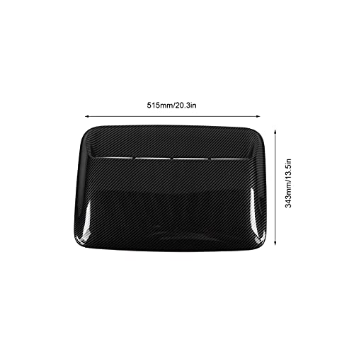 Aramox Bonnet Scoop Cover, ABS Carbon Fiber Hood Scoop Cover Universal for Automobile Modification Replacement (Carbon Fiber) - Image 2