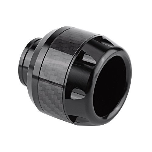 POCREATION Motorcycle Frame Sliders, 1 Pair of Carbon Fiber Motorcycle Buffer Front Fork Frame Sliders Crash (Black) - Image 4