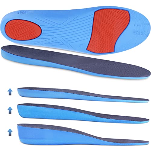 Ailaka Height Increase Insoles for Men Women 1 Pair PU Shoes Lifts Elastic Shock Absorbing Sports Shoe Insoles Height Increase Heel Lifts for Men Women Shoes Inserts - Image 2