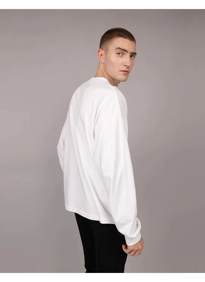 امريكان ايجل AE Oversized Long-Sleeve Heavyweight Pocket T-Shirt