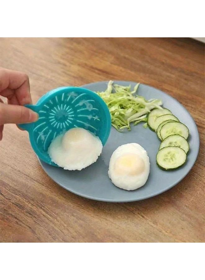 White Microwave Egg Poacher Cup Non Stick Omelette Mold For Camping RV Kitchen - Image 4