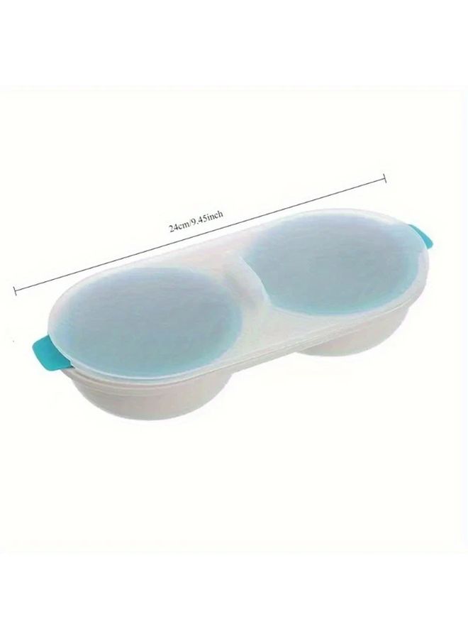 White Microwave Egg Poacher Cup Non Stick Omelette Mold For Camping RV Kitchen - Image 3