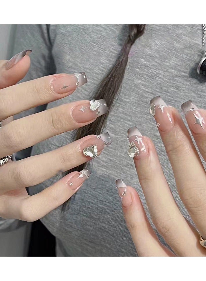 اضغط على أظافر 24 قطعة أظافر صناعية - Image 5