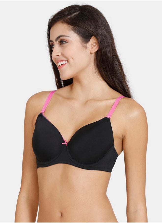 zivame Zivame Solid Wired Padded T-shirt Bra with Adjustable Straps  - Image 3