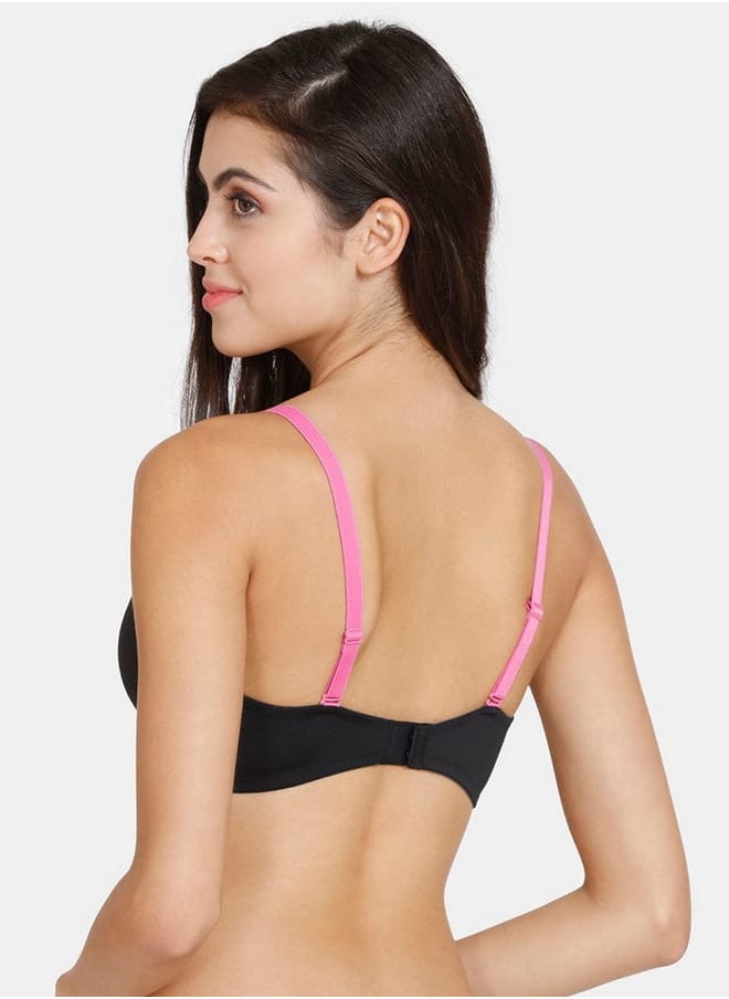 zivame Zivame Solid Wired Padded T-shirt Bra with Adjustable Straps  - Image 2