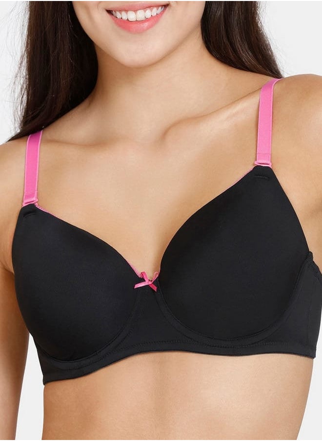 zivame Zivame Solid Wired Padded T-shirt Bra with Adjustable Straps  - Image 4
