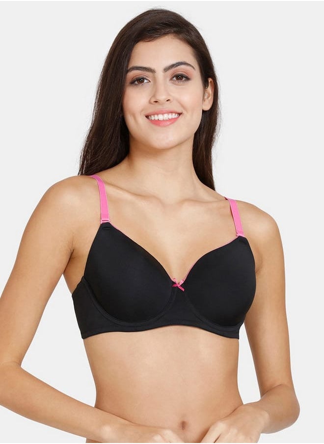 zivame Zivame Solid Wired Padded T-shirt Bra with Adjustable Straps  - Image 1