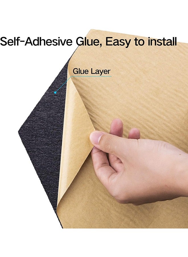 12 Pack Self-adhesive Acoustic Panels 12" X 10" X 0.4" - Sound Proof Foam Panels with High Density, Fashionable Y-Lined Design, Flame Resistant, Absorb Noise and Eliminate Echoes(Black)  - Image 2
