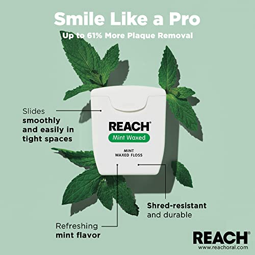 REACH Mint Waxed Floss 200 Yards 7200 Inch (Pack of 4) - Image 2