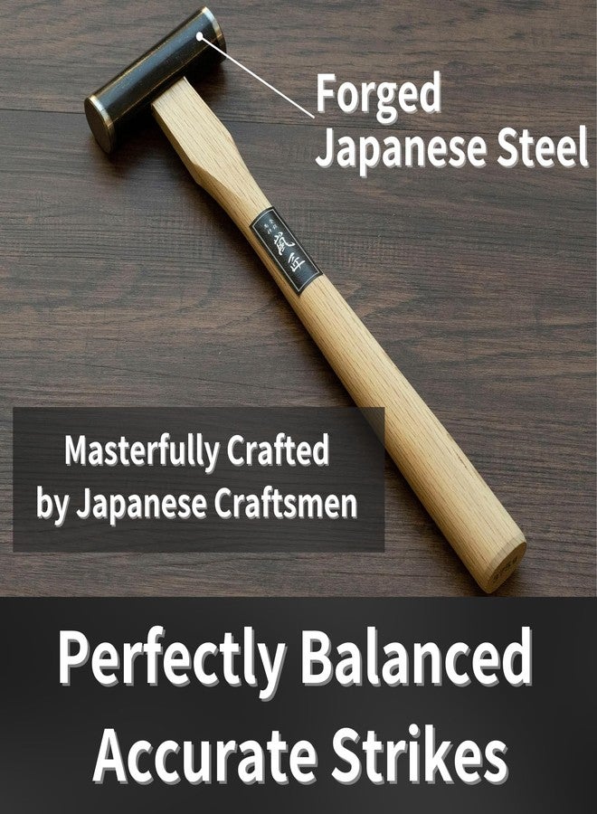 RANSHOU Japanese Carpenter Hammer GENNO 375g / 13.2 oz Double Face Woodworking Hammer Wood Handle for Chisel, Japanese Hand Plane, Nail, Made in JAPAN - Image 3