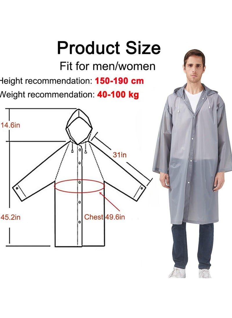 Generic - 2 Packs Rain Coat Rain Ponchos for Adults Reusable Raincoats Survival Heavy Duty Military Impermeable - Image 1
