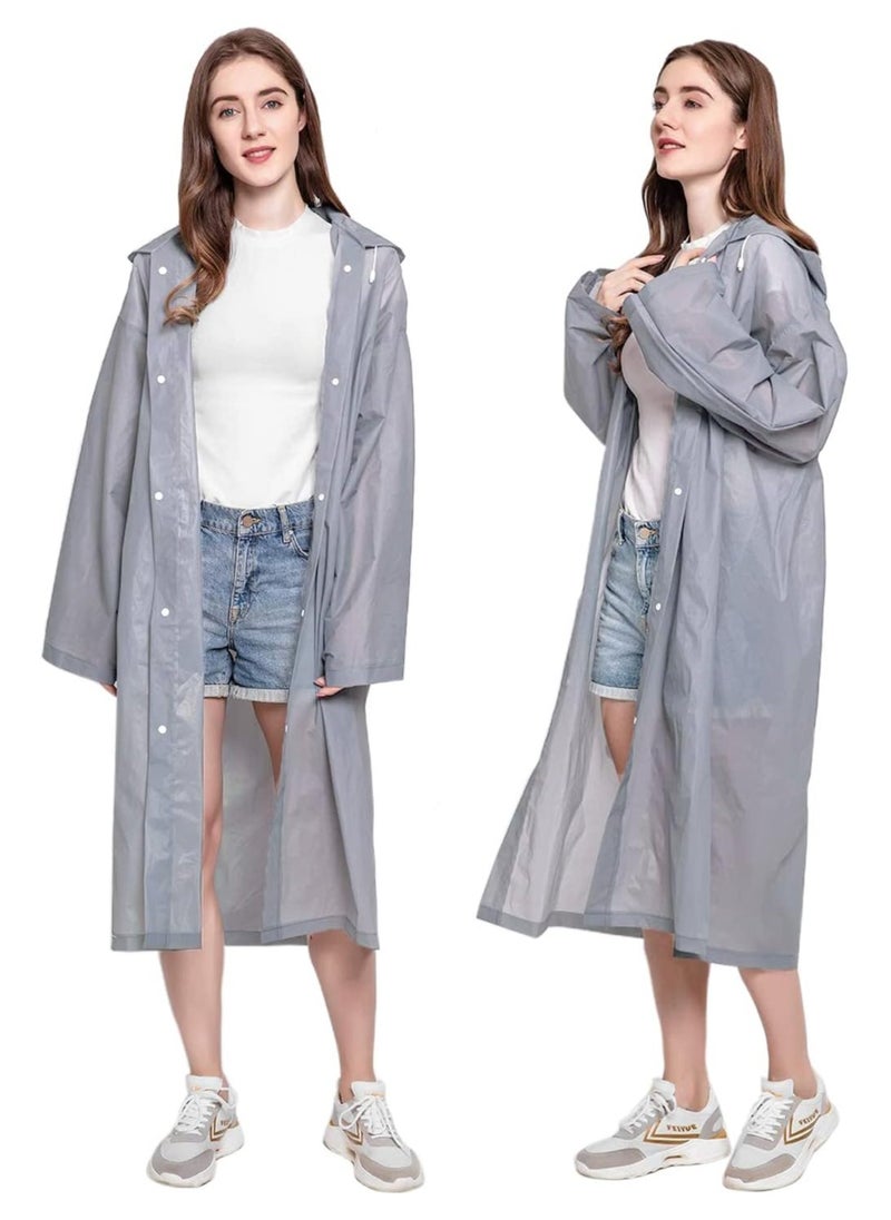 Generic - 2 Packs Rain Coat Rain Ponchos for Adults Reusable Raincoats Survival Heavy Duty Military Impermeable - Image 1