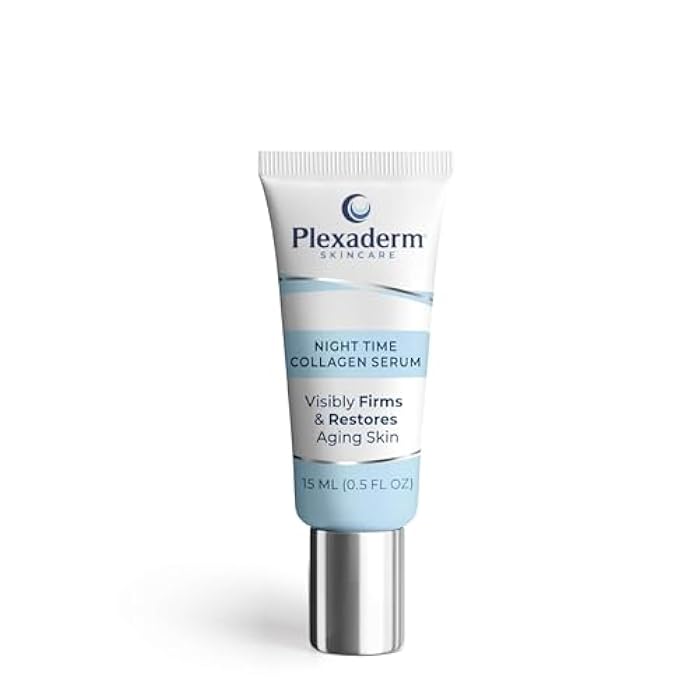 Plexaderm 15 mL Night Time Collagen Serum for Firmer, Fuller, more Youthful Looking Skin, Anti-Aging Collagen & Peptide Serum for Women & Men, Paraben-Free, Developed in the USA - Image 1