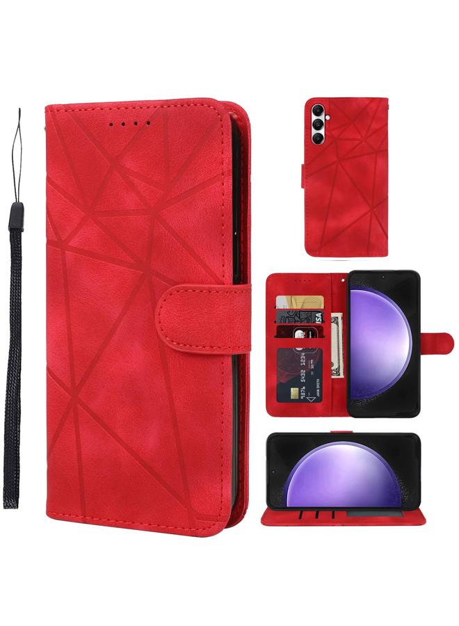 اس-توب جراب لهاتف Samsung Galaxy S23 FE 5G مصنوع من الجلد بخطوط هندسية - Image 1