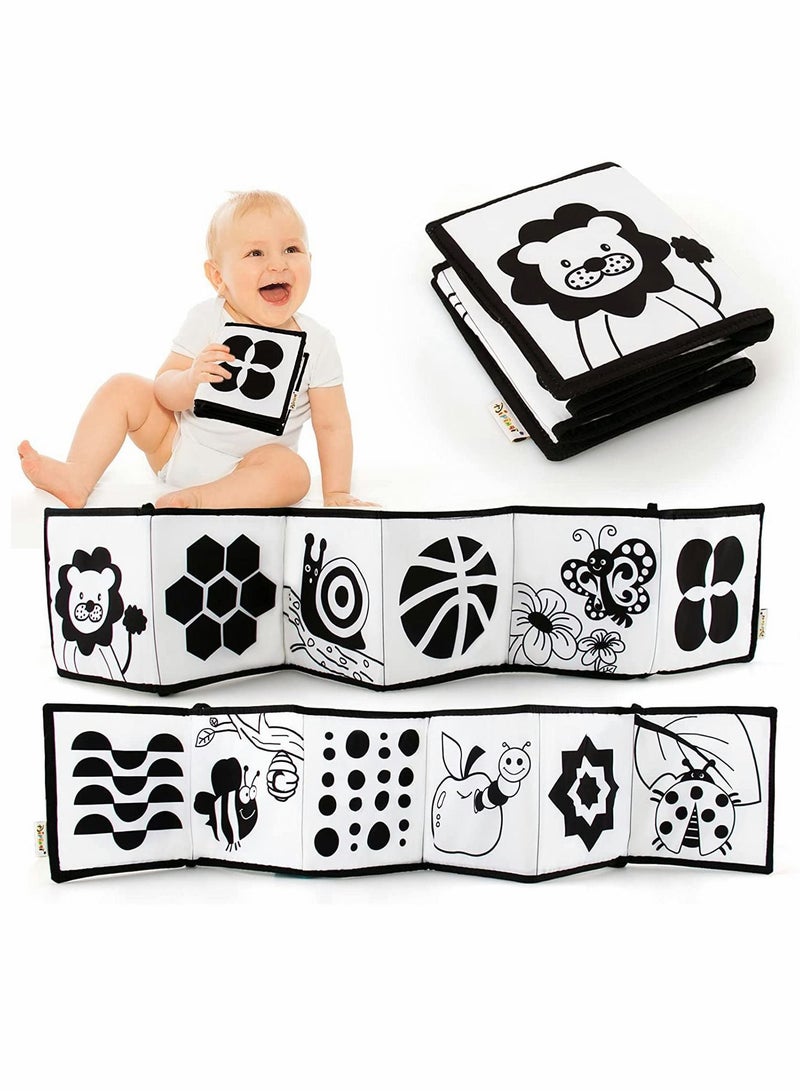 Y&D Black and White Cloth Books High Contrast Baby Book for Early Education Infant Three-Dimensional Can Bitten Tear Not Rotten Paper 0 to 3 year Toys Ladybug  - Image 1