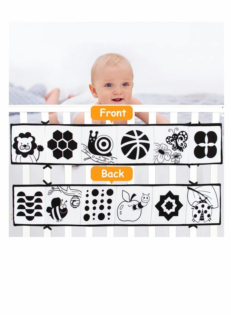 Y&D Black and White Cloth Books High Contrast Baby Book for Early Education Infant Three-Dimensional Can Bitten Tear Not Rotten Paper 0 to 3 year Toys Ladybug  - Image 2