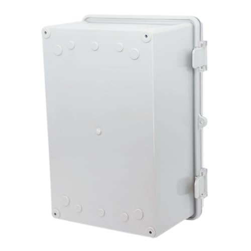 Otdorpatio Junction Box, Hinged Clear Cover IP67 Waterproof ABS Project Box with 2 NPT 1/2" Cable Gland, Electrical Box Enclosure with Mounting Plate & Wall Bracket 11.4 x 7.5 x 5.5inch(290x190x140mm) - Image 5
