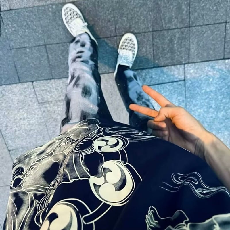 Unisex Classic Denim Jeans Loose Fit Daily Outdoor Wear - Image 5