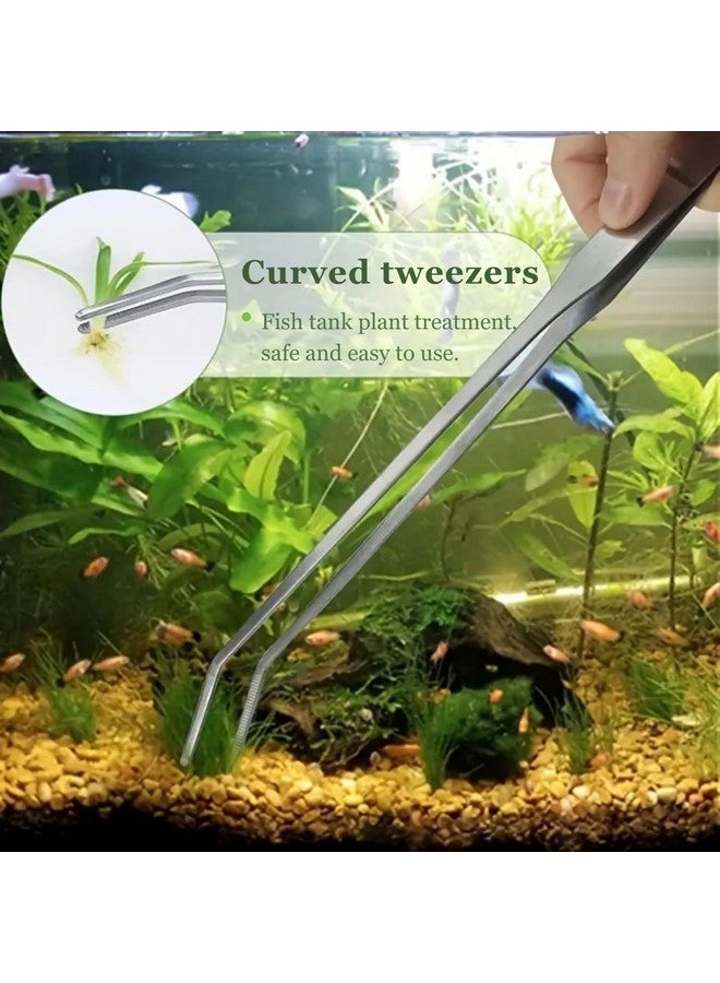 أدوات أحواض السمك المزروعة المصنوعة من الفولاذ المقاوم للصدأ مقاس 27 سم (ملقط ثني) من Petzlifeworld - Image 2