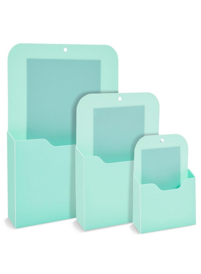 اوكونا اوتبوست حامل ملفات مغناطيسي مكون من 3 قطع للثلاجة ومنظم للبريد والمجلدات والأقلام (أزرق مخضر، 3 أحجام) - Image 5