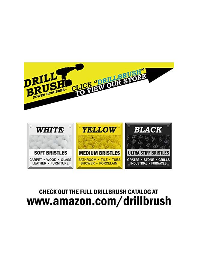 Drillbrush Rug - Carpet Cleaner - Stain Remover - Scrub Brush - 7in - Soft White - 7/9 inch - Variable Speed Polisher - 5/8 x 11 Threaded Hub - Wood - Furniture - Upholstery - Leather Cleaner - Floor Scrubber - Image 3