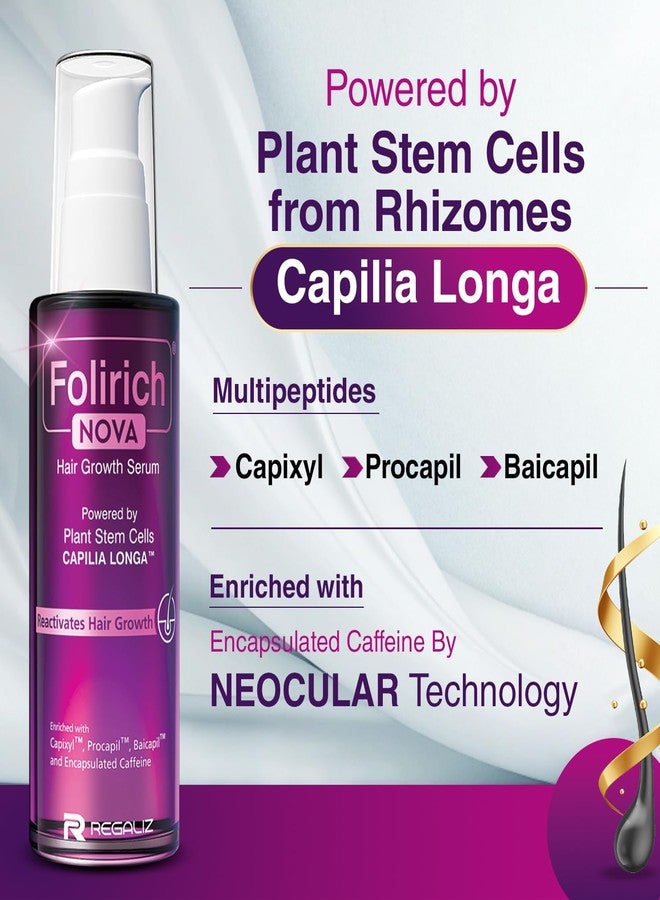 Regaliz Folirich Nova Hair Growth Serum | Capilia Longa (Plant Stem Cell Extract), Capixyl, Procapil & Baicapil | Hair Fall Control & Strengthening | Non-Sticky, Fast Absorbing | 50 ml - Image 2