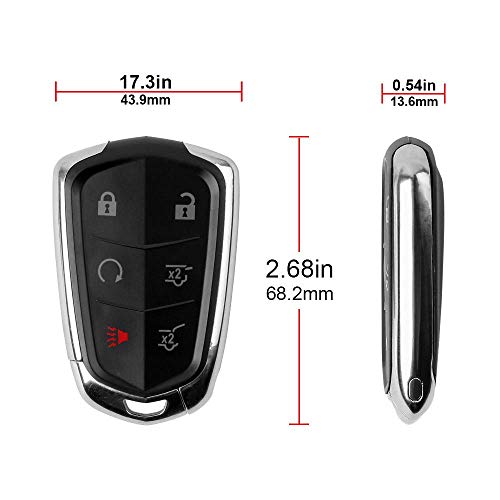 VOFONO Key Fob Keyless Entry Remote Fit for 2015 2016 2017 2018 2019 2020 Cadillac Escalade ESV FCC ID: HYQ2AB (315MHZ) - Image 2