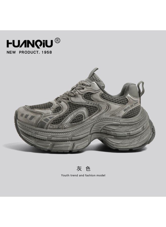 Universal Student Thick-soled Dad Shoes For Women   And Winter Fleece-lined Super Cute Makes Feet Look Smaller Height-increasing Sneakers