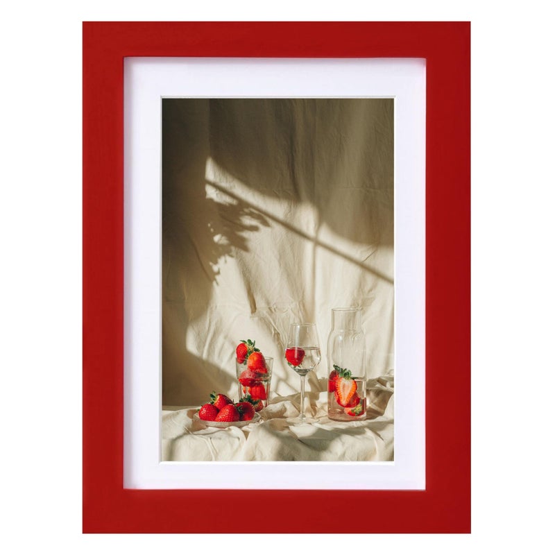 eletecpro 5x7 Picture Frame  Red Photo Frame for Wall & Tabletop Display Made of Engineered Wood and Clear Acrylic for 5x7 Photo  Colorful Home Decor  1 Pack - Image 1