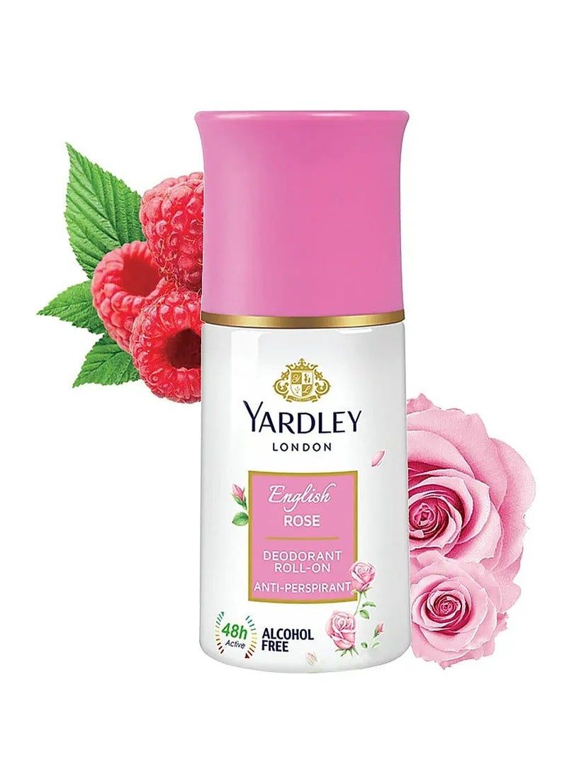 Yardley English Rose Roll On 50ml  - Image 1