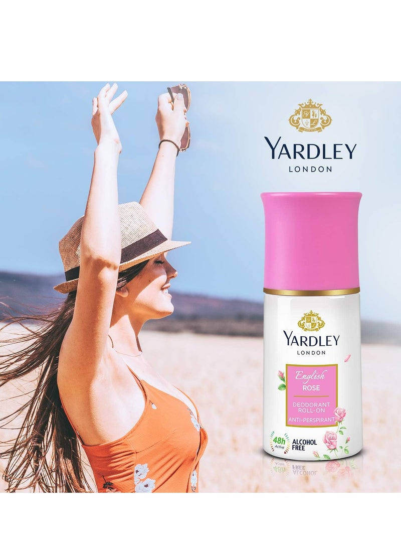 Yardley English Rose Roll On 50ml  - Image 3