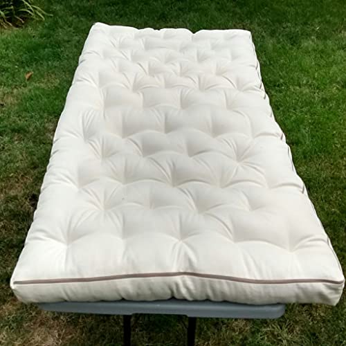 INDIAN DECOR 80610 Guest Mattress White Supersoft Cotton Foldable Handmade Single Bed Sleeping Mattress (Black Cotton, 2.5 x 06 ft) - Image 2