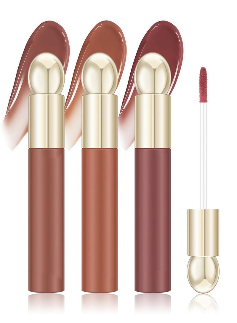 SYOSI Jelly Lip Gloss,   3 Colors Mirror Shiny Finish, Lip Care Transparent Toot Lip Oil, Watery Liquid Glow Tinted, Hydrating Lip Gloss Tint for Natural Glossy, Non-Sticky Lasting Lip Stain Set - Image 1