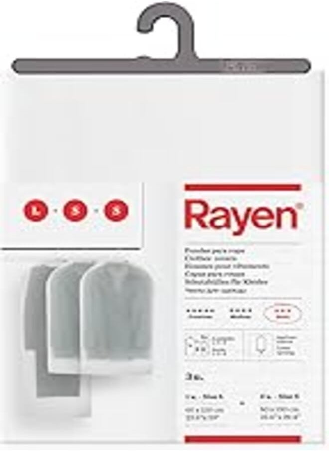 Rayen Rayen 2029.11 Wardrobe cover | Set of 3 bags for storing Anti-dust clothes protectors | 60 x 150 cm and 60 x 100 cm | Translucent, Transparent 