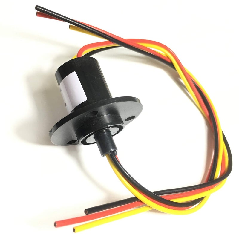 Taidacent 3 Wires 4 Wires 5A 10A 15A 30A Electrical Slip Ring Collector Ring Rotary Electrical Contact Joint Rotary Connector Commutator (3 Wires 15A Diameter 22Mm) - Image 1