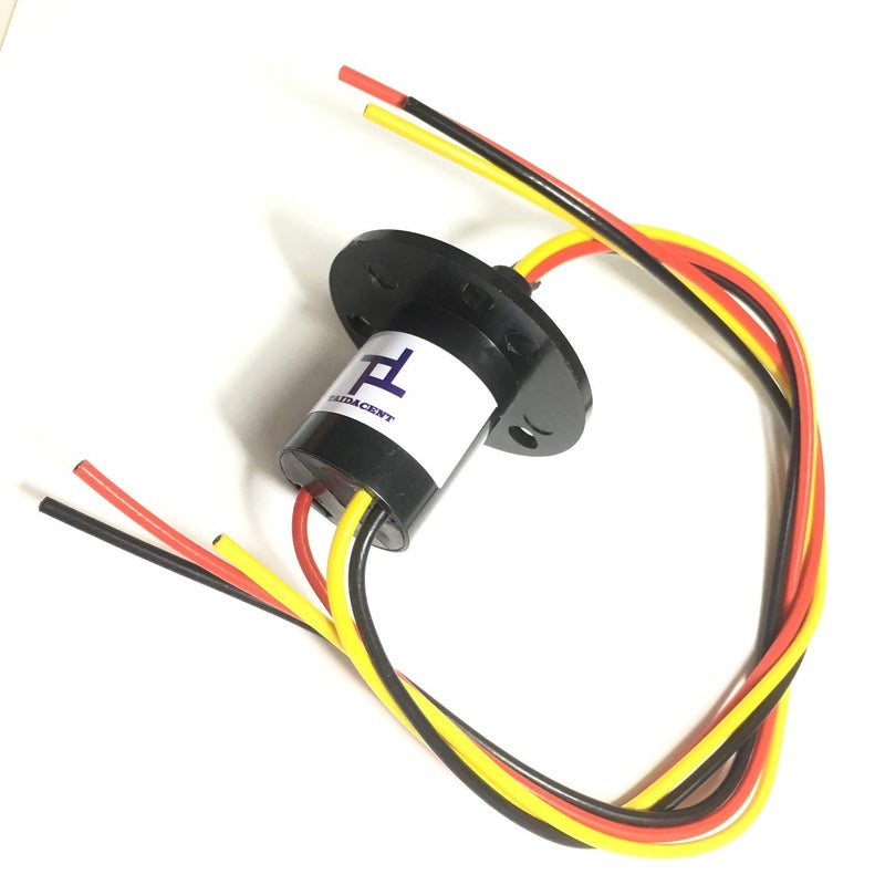 Taidacent 3 Wires 4 Wires 5A 10A 15A 30A Electrical Slip Ring Collector Ring Rotary Electrical Contact Joint Rotary Connector Commutator (3 Wires 15A Diameter 22Mm) - Image 4