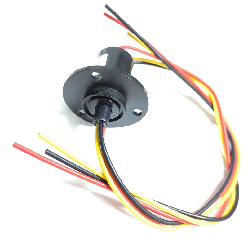 Taidacent 3 Wires 4 Wires 5A 10A 15A 30A Electrical Slip Ring Collector Ring Rotary Electrical Contact Joint Rotary Connector Commutator (3 Wires 15A Diameter 22Mm) - Image 5
