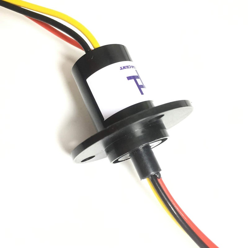Taidacent 3 Wires 4 Wires 5A 10A 15A 30A Electrical Slip Ring Collector Ring Rotary Electrical Contact Joint Rotary Connector Commutator (3 Wires 15A Diameter 22Mm) - Image 2