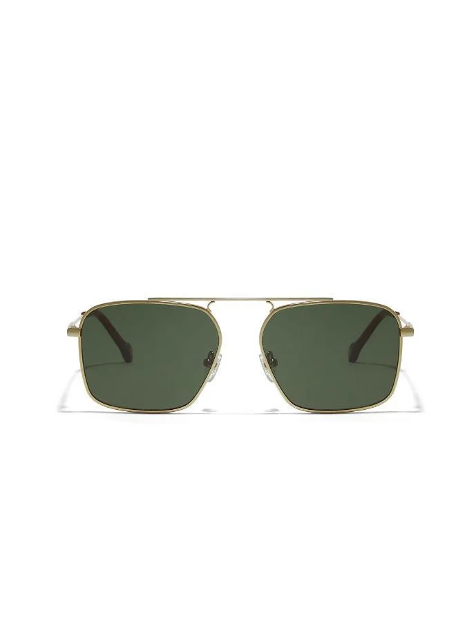 30Sundays Roux,Men Sunglasses, Rectangle Sunglasses, UV Protection: UV400 (Gold,Green)