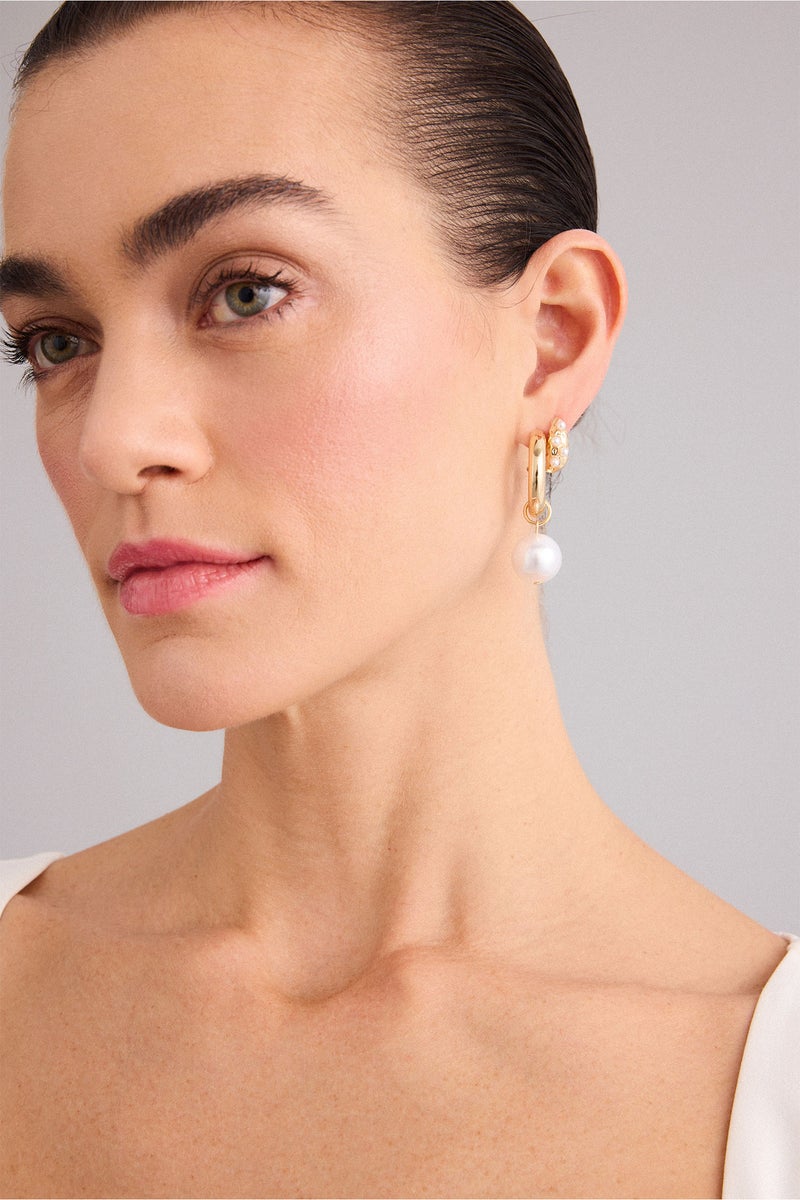 DeFacto Gold Woman Woman 2 Piece Earrings Casual - Image 2